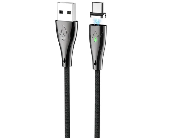 Дата кабель Hoco U75 "Blaze magnetic" Type-C (1.2М) Черный