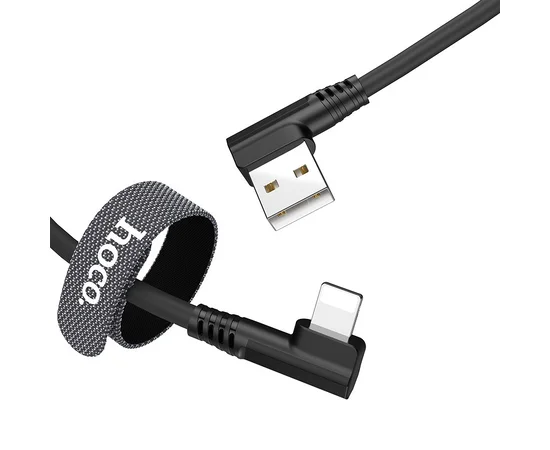 Дата кабель Hoco U83 "Puissant Silicone" Lightning (1.2 m) Черный