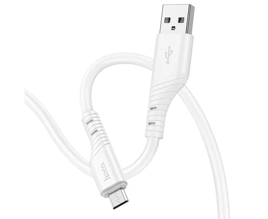 Дата кабель Hoco X97 Crystal color USB to MicroUSB (1m) White