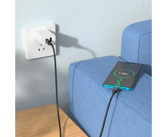 Дата кабель Hoco U109 Type-C to Type-C 100W (1.2m) Black