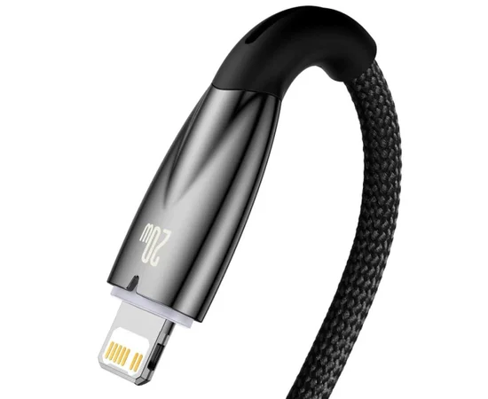 Дата кабель Baseus Glimmer Series Fast Charging Data Cable Type-C to Lightning 20W 1m (CADH000001) Black
