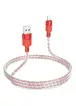 Дата кабель Hoco X99 Crystal Junction USB to Lightning (1.2m) Red