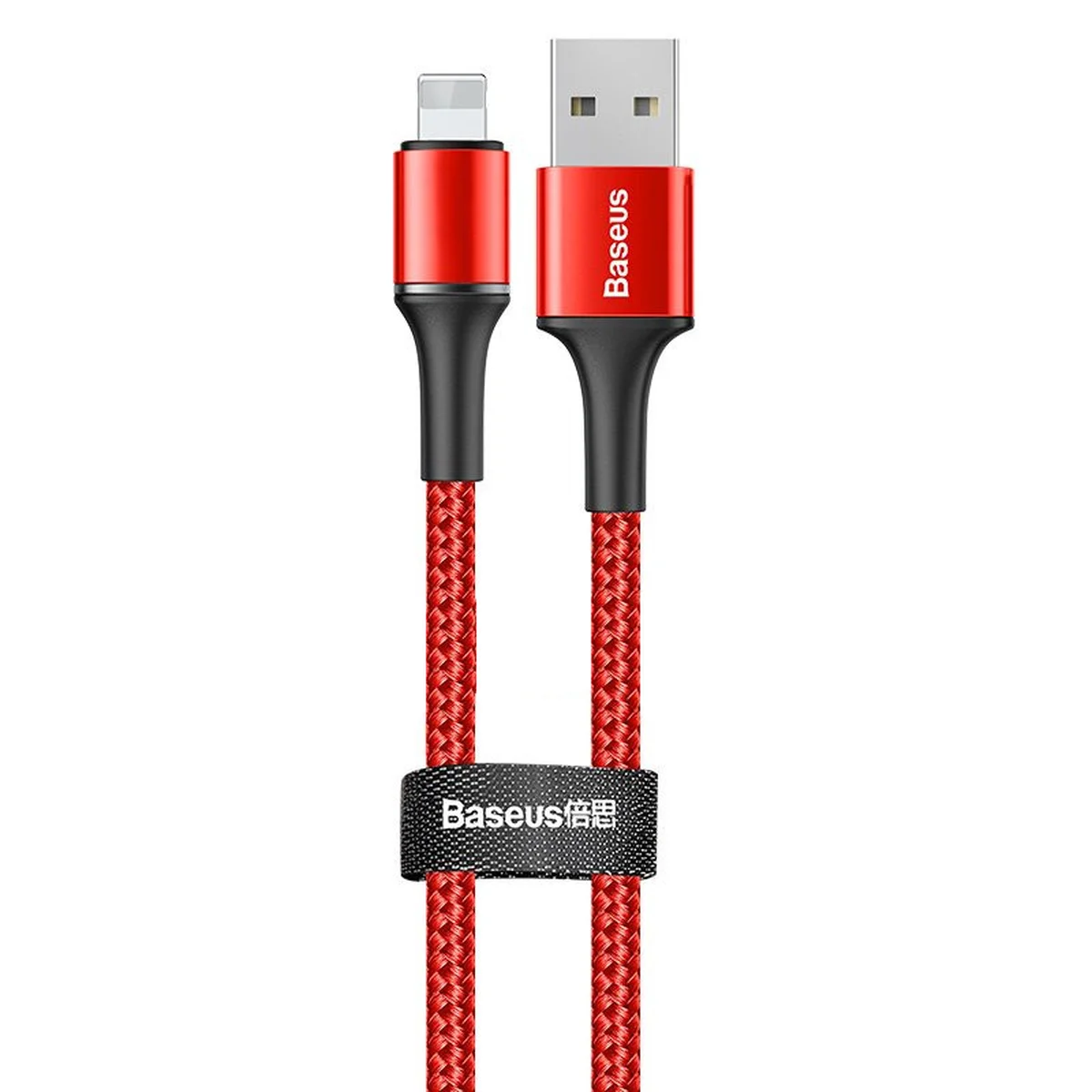 Дата кабель Baseus Halo Data Lightning 2.4A (0.5m) Red