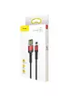 Дата кабель Baseus Cafule Lightning Cable Special Edition 2.4A (1m) (CALKLF) Чорний / Червоний