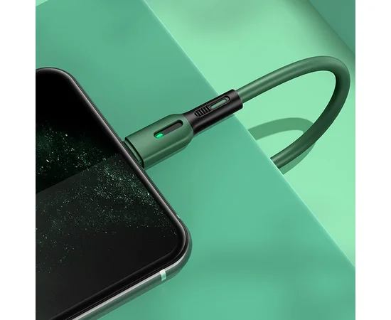 Дата кабель Usams US-SJ431 U51 Silicone USB to Lightning (1m) Зеленый
