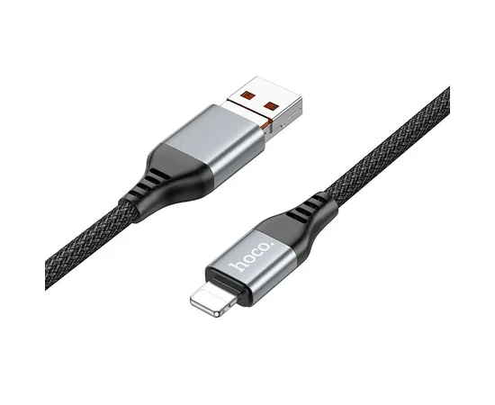 Дата кабель Hoco U128 Viking 2in1 USB/Type-C to Lightning (1m) Black