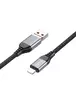 Дата кабель Hoco U128 Viking 2in1 USB/Type-C to Lightning (1m) Black