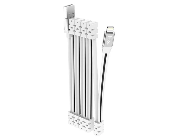 Дата кабель Hoco U103 Magnetic Absorption USB to Lightning (1m) White