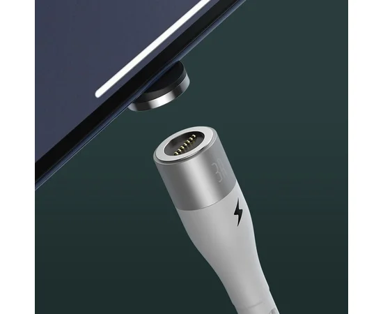 Дата кабель Baseus Zinc Magnetic Lightning 2.4A (1m) (CALXC-K) Белый