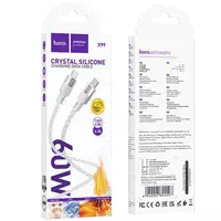 Дата кабель Hoco X99 Crystal Junction Type-C to Type-C 60W (1.2m) Gray
