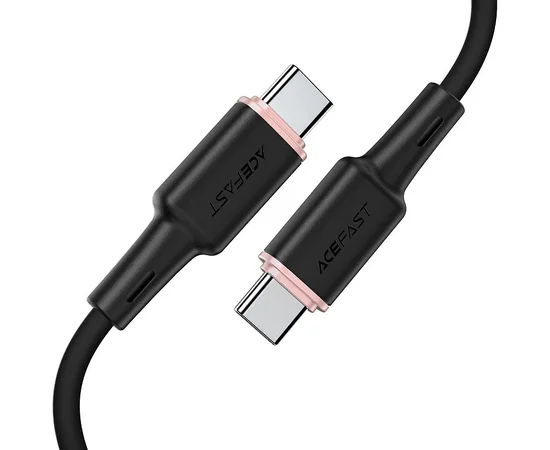 Дата кабель Acefast C2-03 USB-C to USB-C zinc alloy silicone (1m) Black