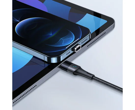 Дата кабель Usams US-SJ495 U66 Magnetic Type-C to Lightning 20W + Type-C 60W (1.2m) Черный