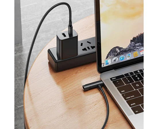 Дата кабель Hoco U135 Incredible 2in1 Type-C to Lightning/Type-C (1m) Black