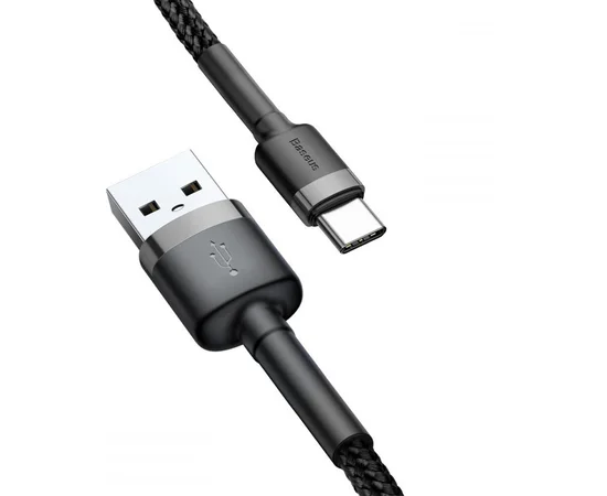 Дата кабель Baseus Cafule Type-C Cable 2A (2m) Черный / Серый