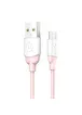 Дата кабель USAMS US-SJ247 Ice-cream series USB to MicroUSB (1m) Рожевий