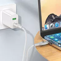 Дата кабель Hoco U120 Transparent explore intelligent power-off PD 60W Type-C to Type-C (1.2m) Gray