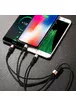 Дата кабель Hoco X26 Xpress 3in1 Lightning -MicroUSB-Type-C (1m) Черный / Золотой