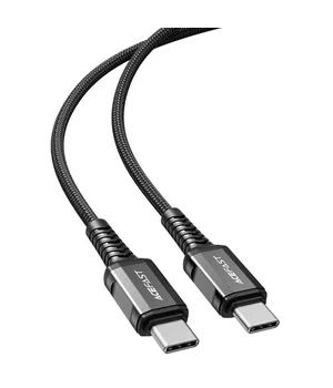 Дата кабель Acefast C1-09 USB-C to USB-C PD240W 40Gbps USB 4 aluminum alloy Black / Gray