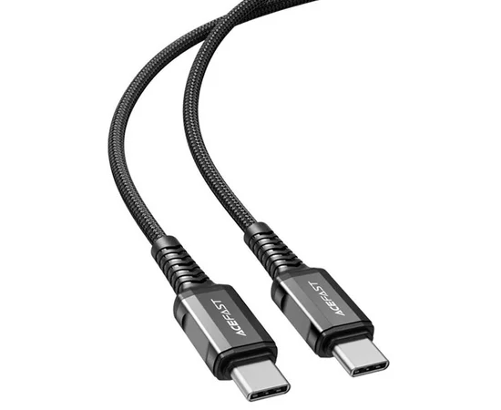 Дата кабель Acefast C1-09 USB-C to USB-C PD240W 40Gbps USB 4 aluminum alloy Black / Gray