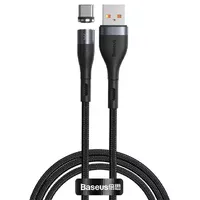 Дата кабель Baseus Zinc Magnetic Type-C 5A (1m) (CATXC-NG) Серый / Черный