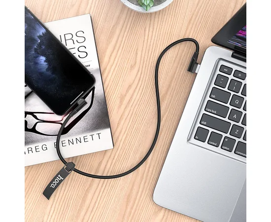 Дата кабель Hoco U83 "Puissant Silicone" Lightning (1.2 m) Черный