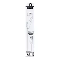 Дата кабель Usams US-SJ077 2in1 U-Gee USB to Micro USB + Lightning (1m) Белый