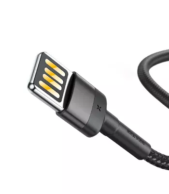 Дата кабель Baseus Cafule Lightning Cable Special Edition 2.4A (1m) (CALKLF) Сірий