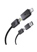 Дата кабель Baseus Versatile Two-for-Two USB/Type-C to Type-C/Lightning 60W (2m) (P10383000) Cluster Black