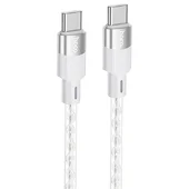Дата кабель Hoco X99 Crystal Junction Type-C to Type-C 60W (1.2m) Gray