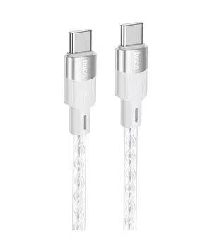 Дата кабель Hoco X99 Crystal Junction Type-C to Type-C 60W (1.2m) Gray