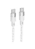 Дата кабель Hoco X99 Crystal Junction Type-C to Type-C 60W (1.2m) Gray