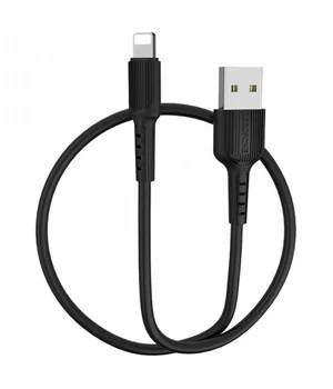 Дата кабель Borofone BX16 USB to Lightning (1m) Черный Дата кабель Borofone BX16 USB to Lightning (1m) Черный