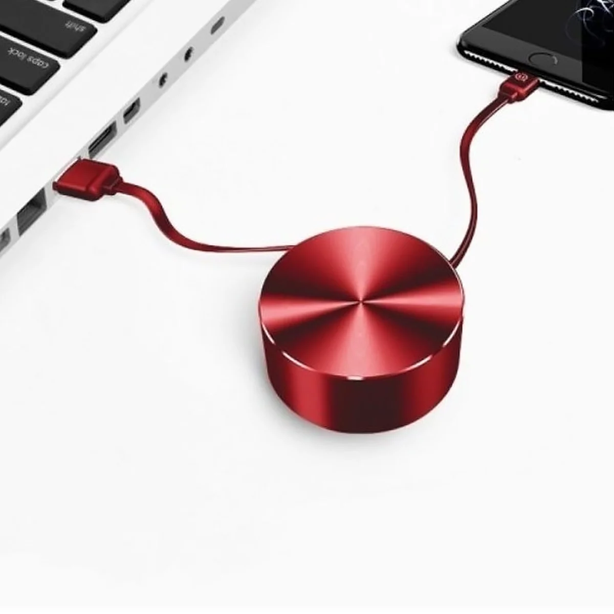 Дата кабель Usams US-SJ163 U-Bin в металлической коробке USB to MicroUSB (1m) Красный