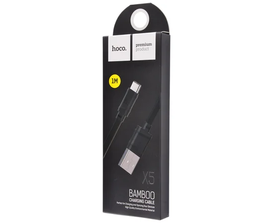 Дата кабель Hoco X5 Bamboo USB to Type-C (100см) Чорний