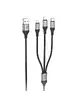 Дата кабель Hoco X102 Fresh 3in1 USB to Lightning + MicroUSB + Type-C (1m) Black
