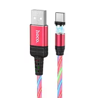 Дата кабель Hoco U90 "Ingenious streamer" Type-C (1m) Красный