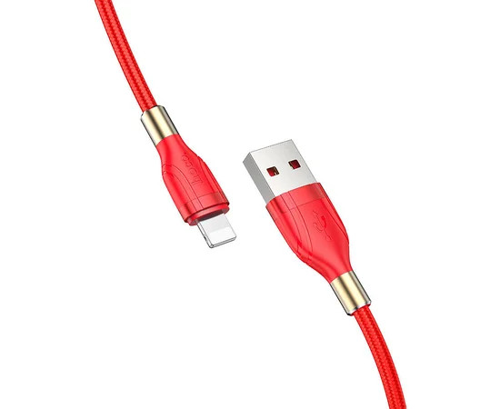 Дата кабель Hoco U92 "Gold collar" Lightning (1.2 m) Красный
