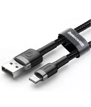 Дата кабель Baseus Cafule Lightning Cable 2.4A (1m) Серый / Черный Дата кабель Baseus Cafule Lightning Cable 2.4A (1m) Серый / Черный