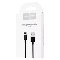 Дата кабель Hoco X23 Skilled Lightning Cable (1m) Черный
