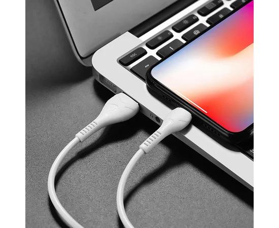 Дата кабель Hoco X37 "Cool power” Lightning (1m) Белый