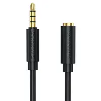 Аудио кабель Borofone BL12 3.5 audio extension cable Male to Female (2m) Черный