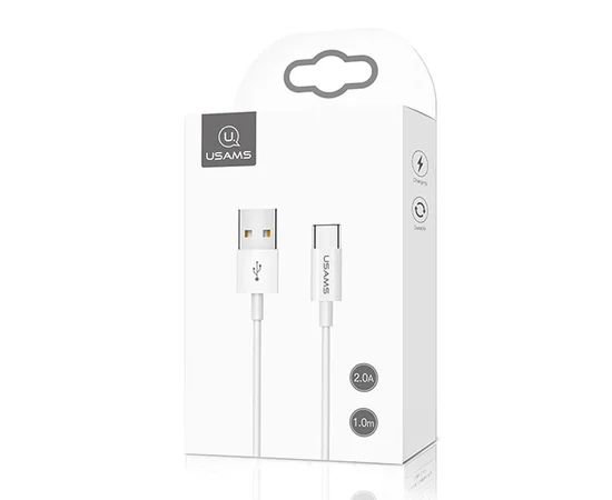 Дата кабель USAMS US-SJ285 U23 Type-C Data and Charging Cable (1m) Белый