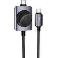 Дата кабель Hoco CW66 2in1 Type-C для iWatch/Type-C PD100W (1.2m) Black