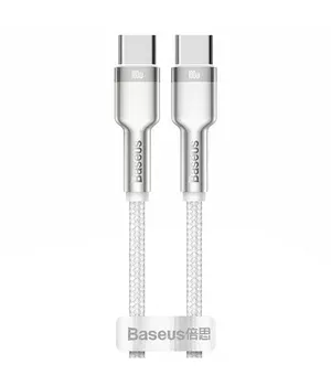 Дата кабель Baseus Cafule Series Metal Type-C to Type-C 100W (1m) Білий