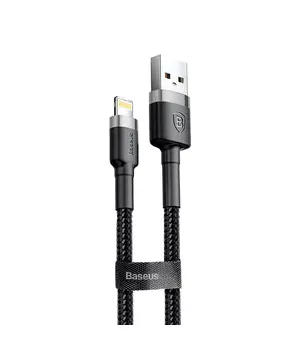 Дата кабель Baseus Cafule Lightning Cable 1.5A (2m) Серый / Черный