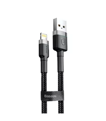 Дата кабель Baseus Cafule Lightning Cable 1.5A (2m) Сірий / Чорний