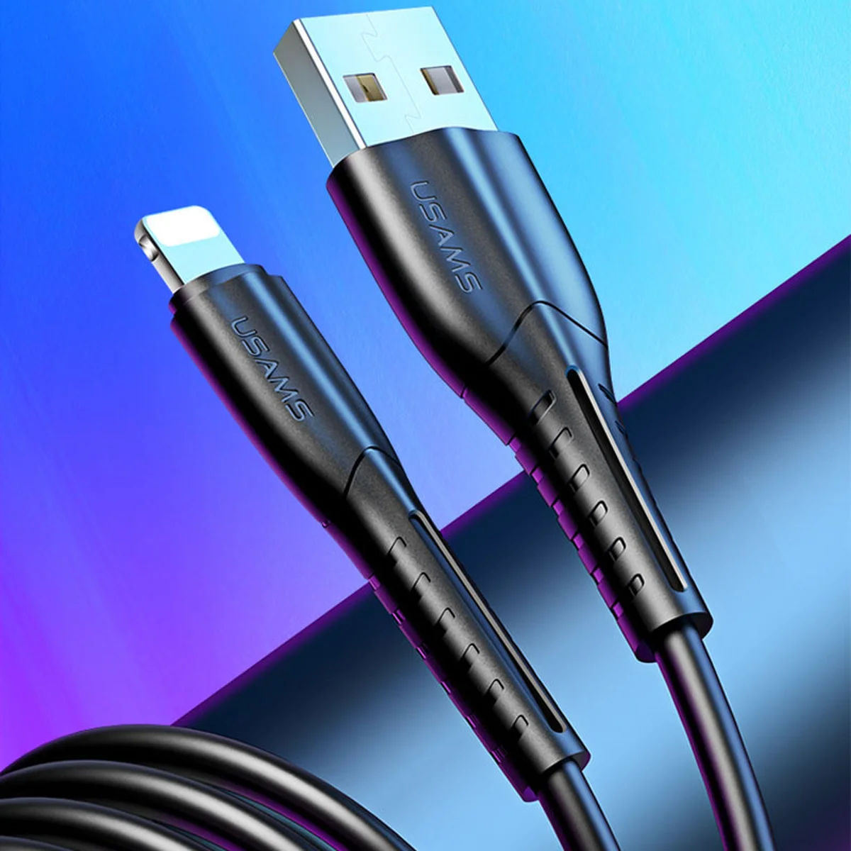 Дата кабель Usams US-SJ364 U35 USB to Lightning 2A (1m) Чорний