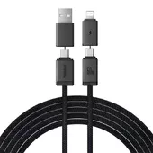 Дата кабель Baseus Versatile Two-for-Two USB/Type-C to Type-C/Lightning 60W (2m) (P10383000) Cluster Black