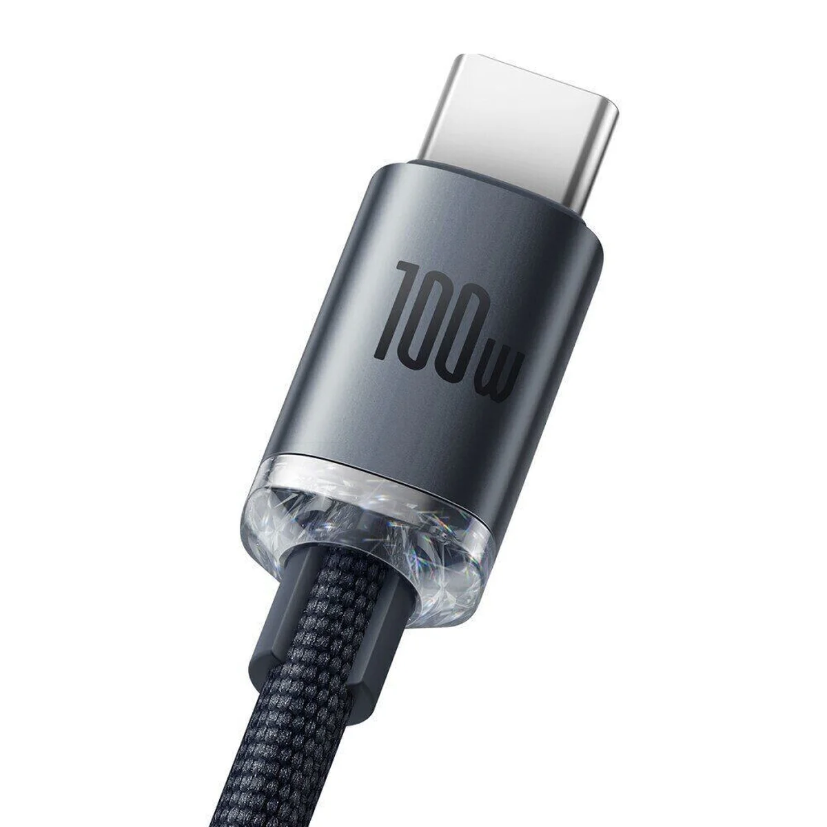 Дата кабель Baseus Crystal Shine Series USB to Type-C 100W (1.2m) (CAJY00040) Black