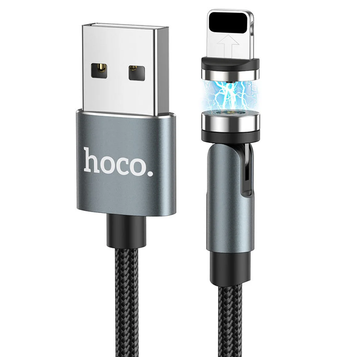 Дата кабель Hoco U94 "Universal magnetic" Lightning (1.2 m) Черный